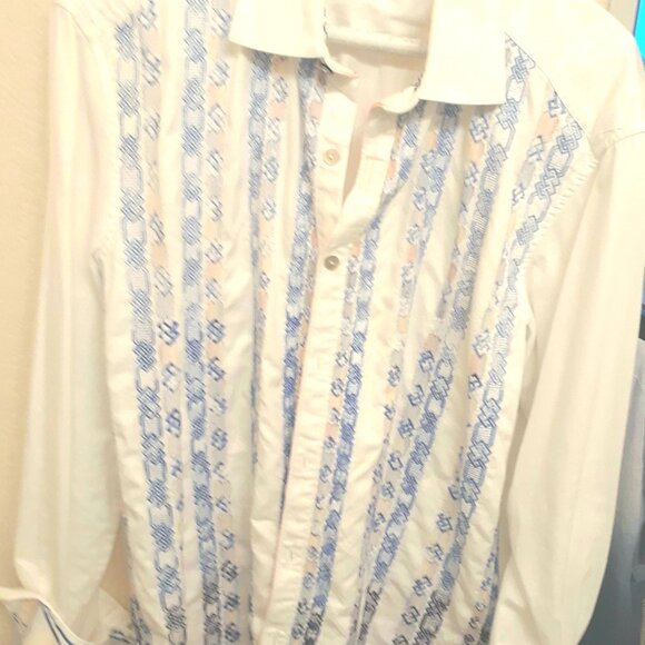 Robert Graham Men's Embroidered Shirt- Size Large- Gently Worn - Picture 3 of 3